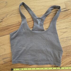 MATE the Label Gray Crop Top
